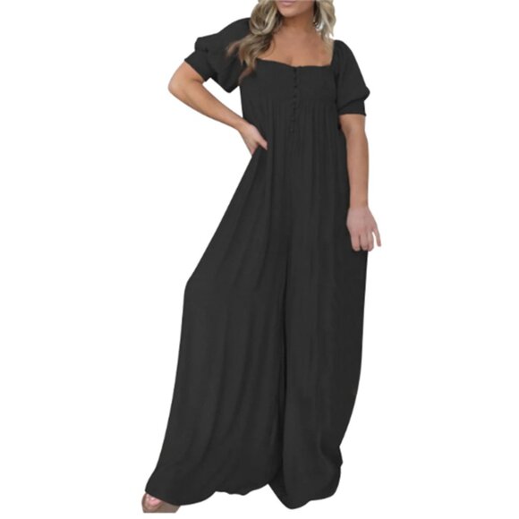 Loose Flowy Jumpsuit Romper NWOT - Picture 1 of 7
